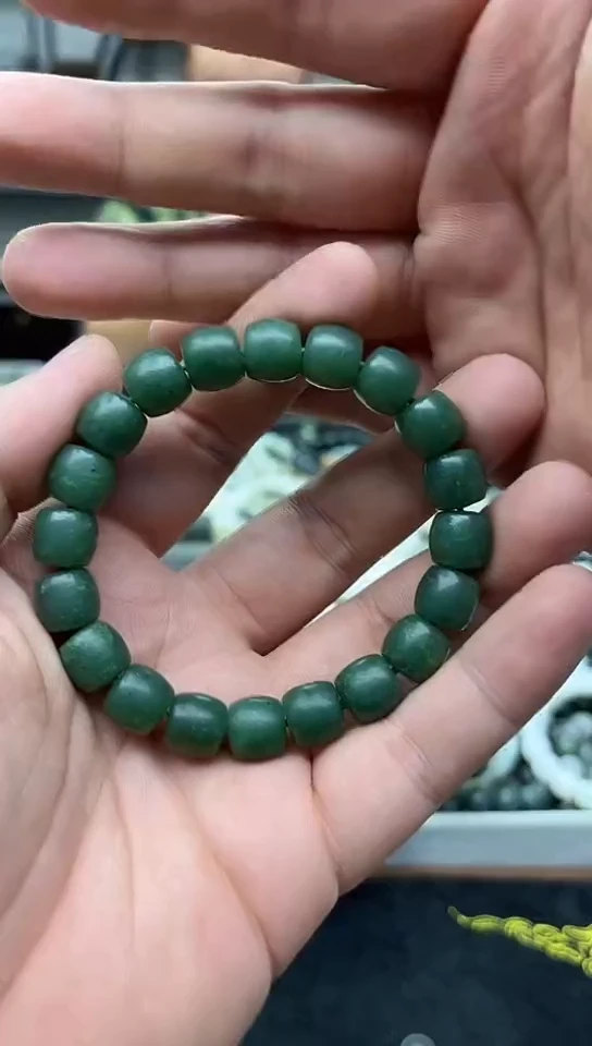 未镶嵌手串和田玉新疆马纳斯碧玉11