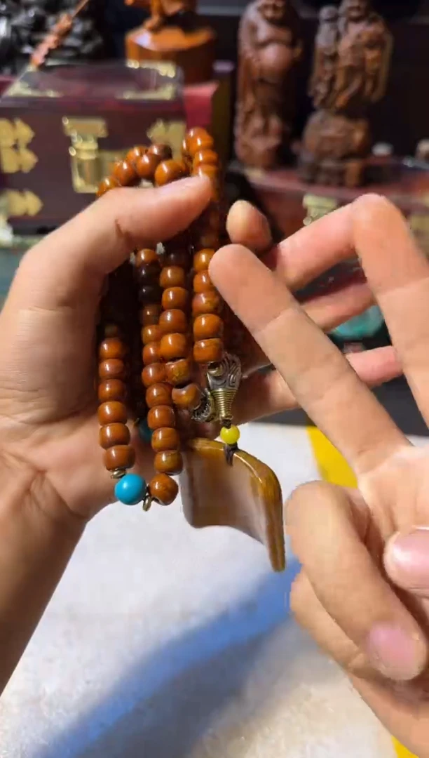 木12345脖挂吊坠   带盒子