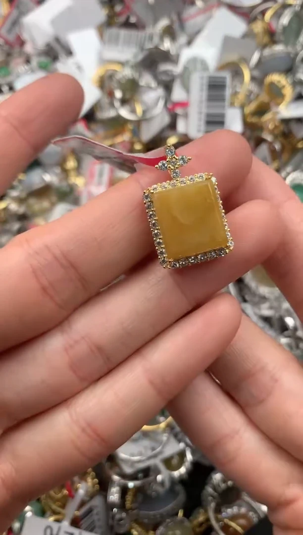 银S925镶嵌戒指翡翠666---2