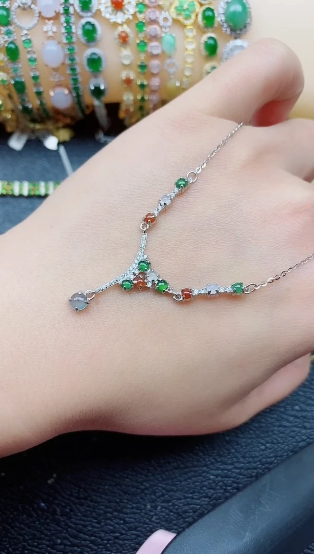 银S925镶嵌戒指翡翠1