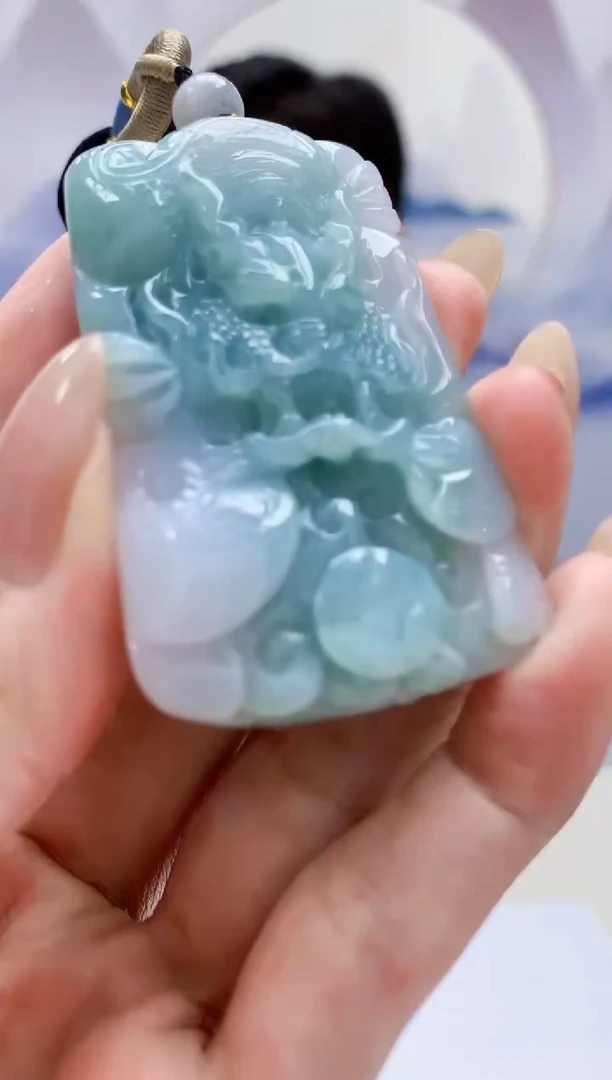 未镶嵌定制翡翠4917MM-毛货挂件89