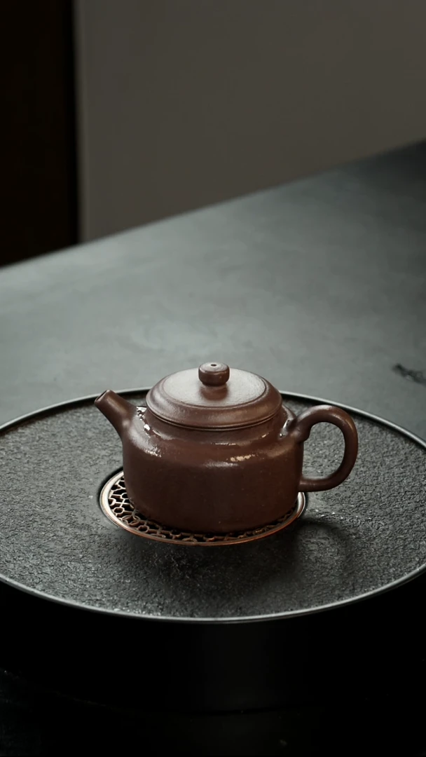茶壶紫砂大水潭极纯天青德中