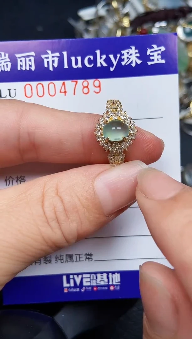 翡翠银S925镶嵌颈饰4789