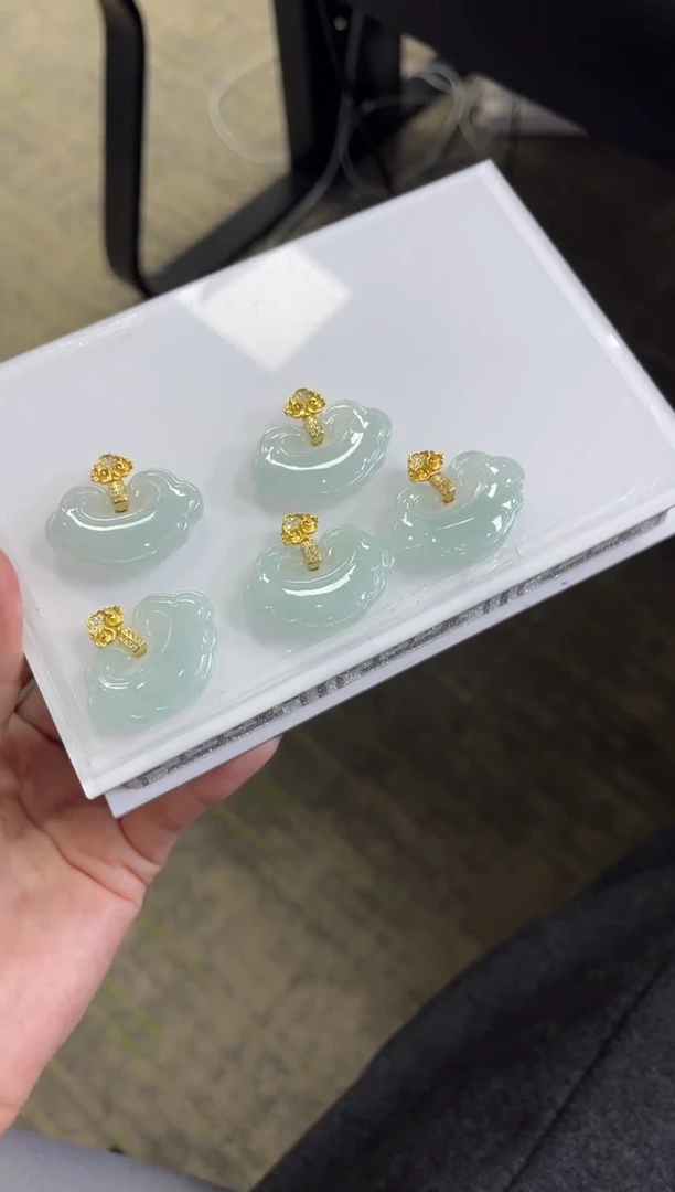 【闪购商品】翡翠颈饰银S925镶嵌A439 /多样性发一件/配绳子