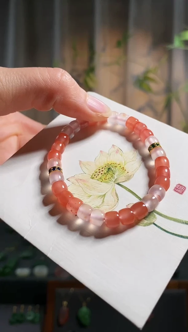 【闪购商品】南红玛瑙手链未镶嵌，南红荔枝冻，手串