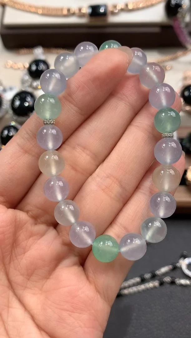 未镶嵌手串翡翠海**心q91