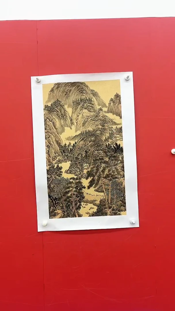 国画高维亮-山水-2.7平尺-手绘-纸本-国画