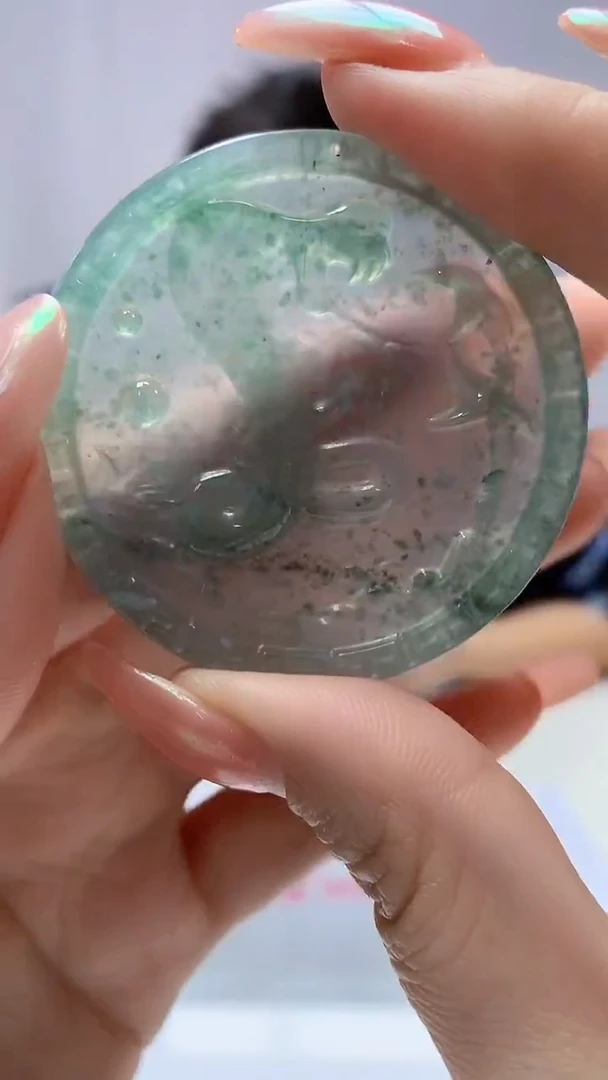 【闪购商品】定制翡翠未镶嵌4688DD-毛货挂件180