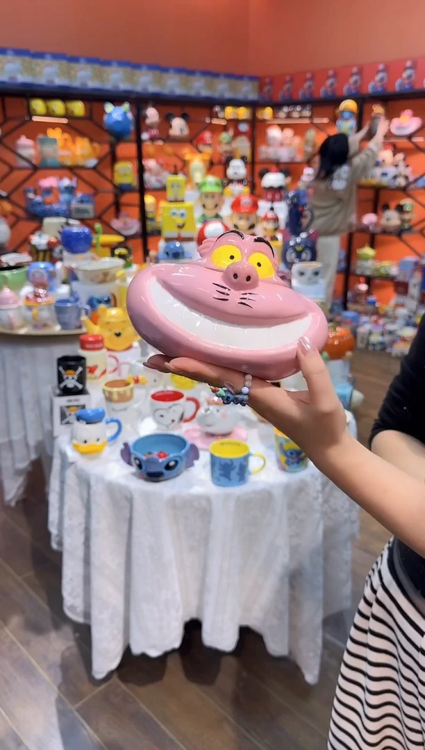 瓷片@@柴郡猫陶瓷储物罐（小）|