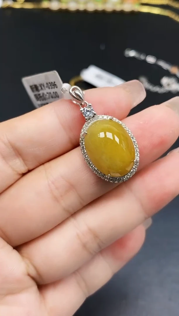 银S925镶嵌戒指翡翠6146
