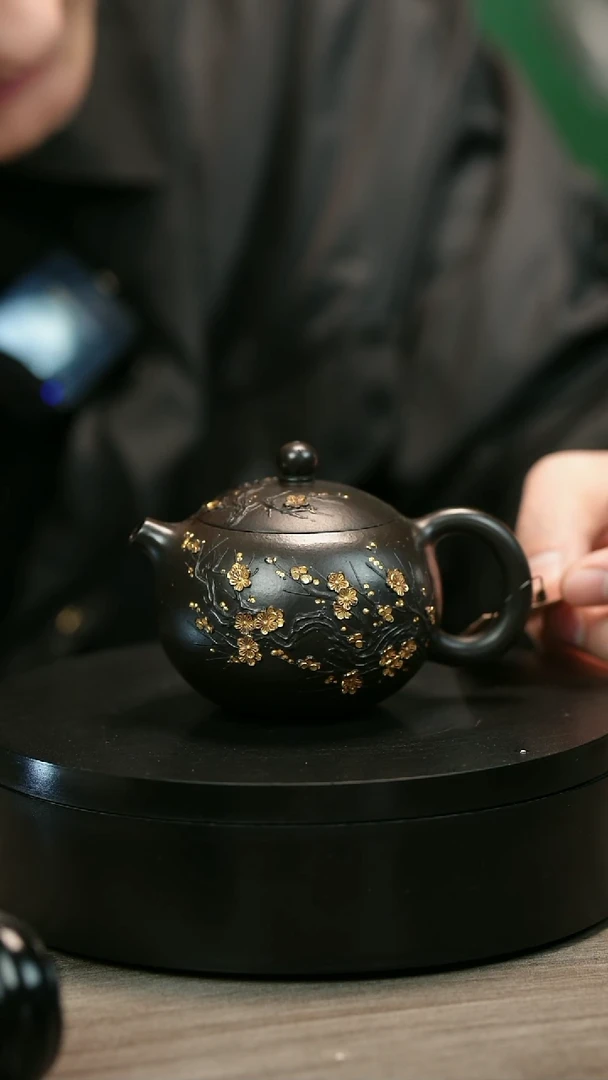 茶壶紫砂好****醒H1511陈春芬朱泥还原烧梅花西施