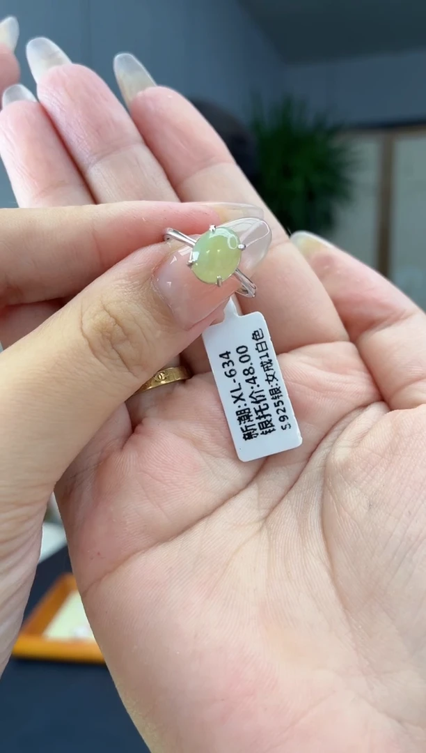 银S925镶嵌戒指翡翠11111111111