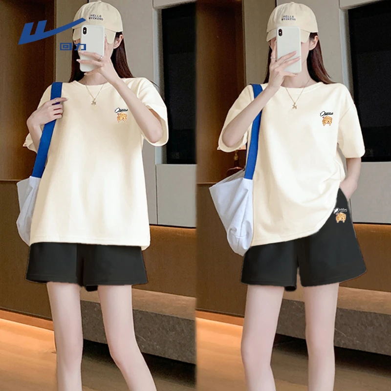 Warrior/回力运动套装2025超火夏装一整套休闲洋气短袖短裤两件套