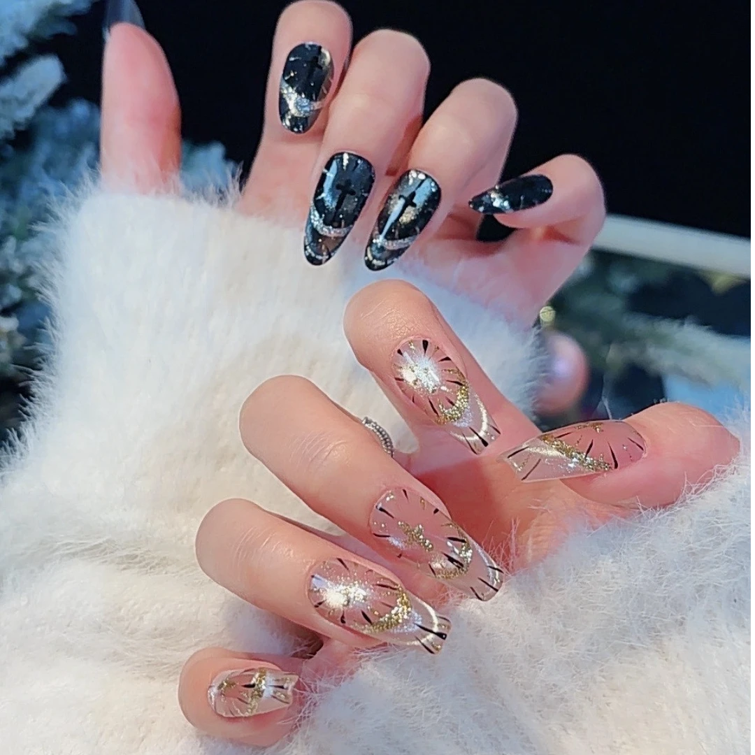 【神谕·圣光】纯手工高级感穿戴甲气质美甲贴片