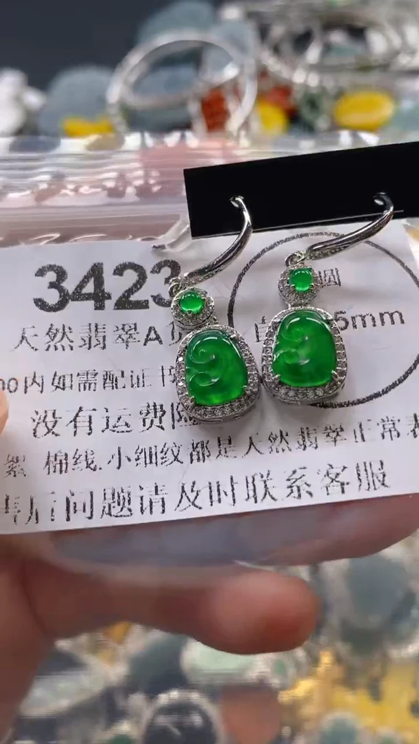 翡翠未镶嵌吊坠(不含链)3423