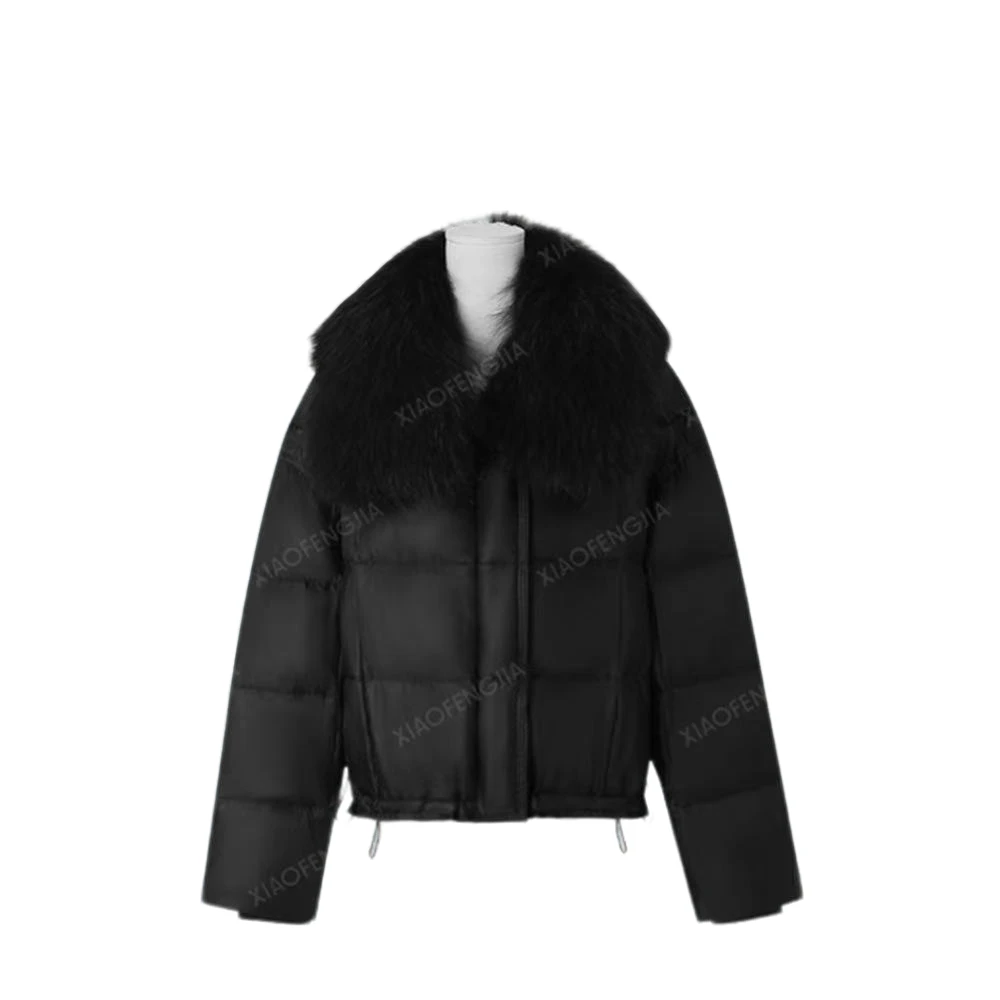 【封后轻奢设计】冬季新款气质显瘦貉子毛大毛领羽绒服3376