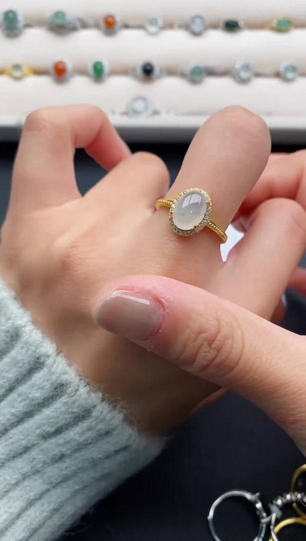 银S925镶嵌戒指翡翠11111111+3