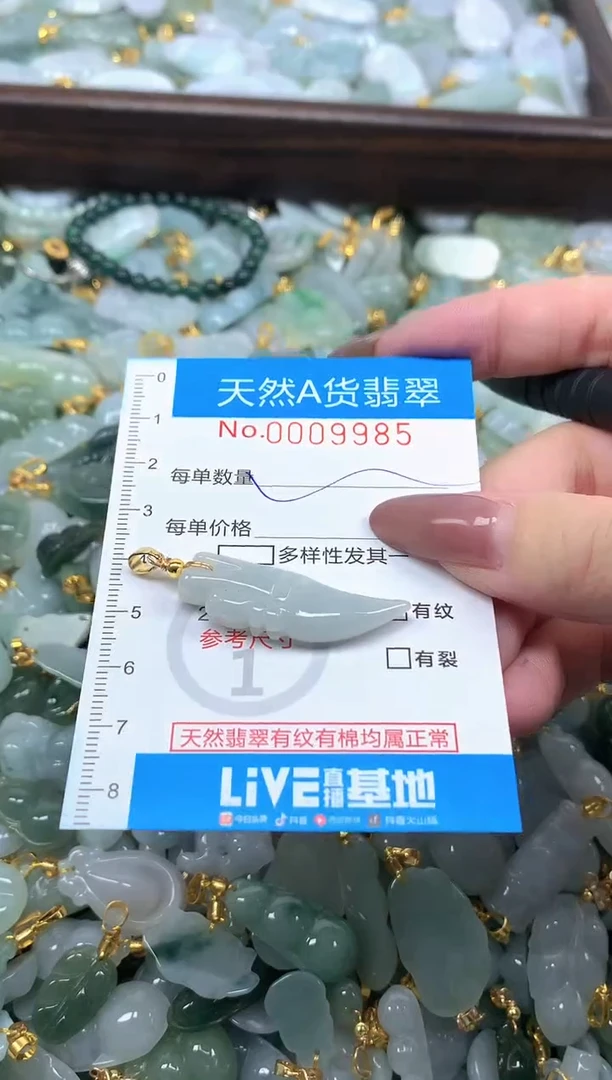 颈饰未镶嵌翡翠净货挂件-9985