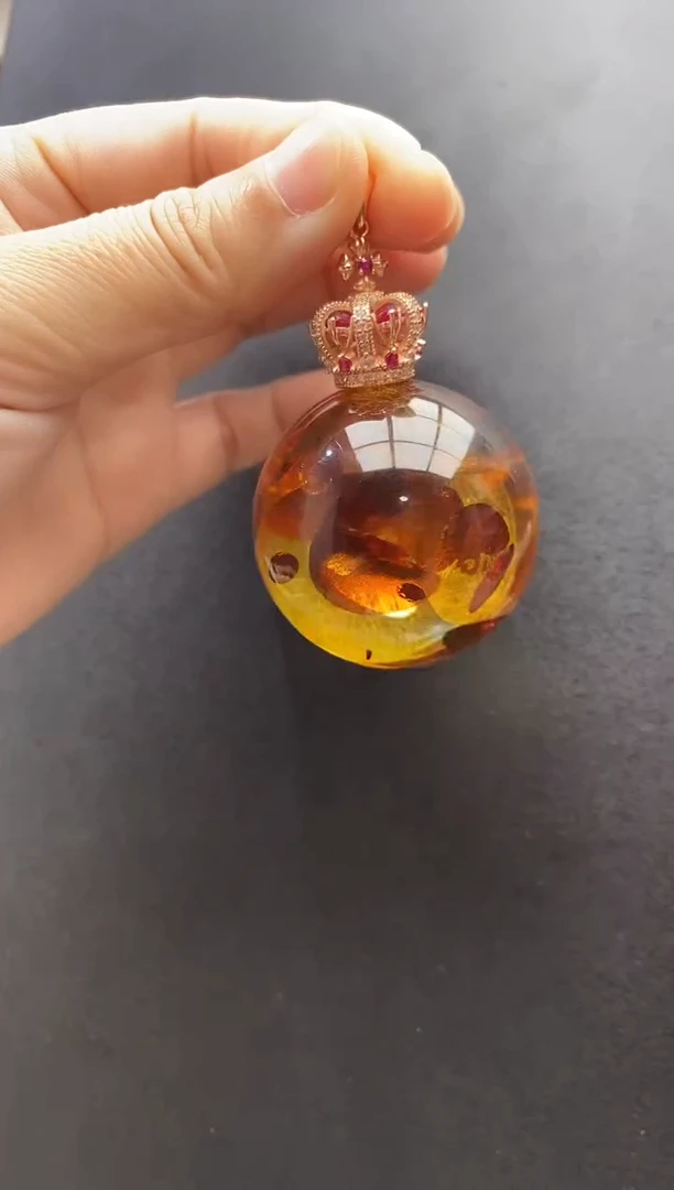 裸石琥珀未镶嵌吊坠