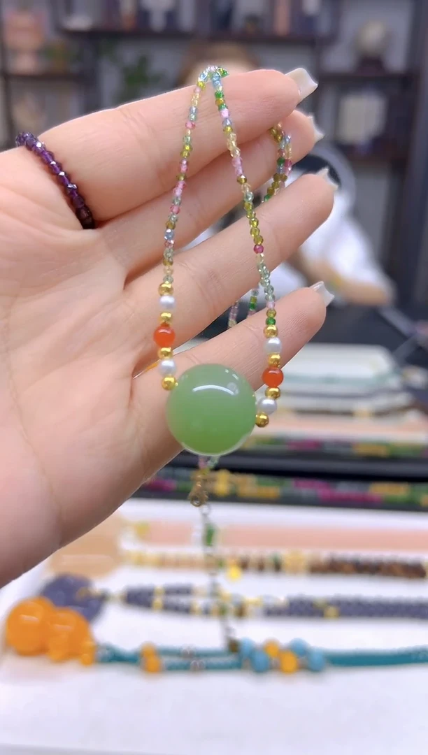 未镶嵌颈饰碧玺DIY款X510