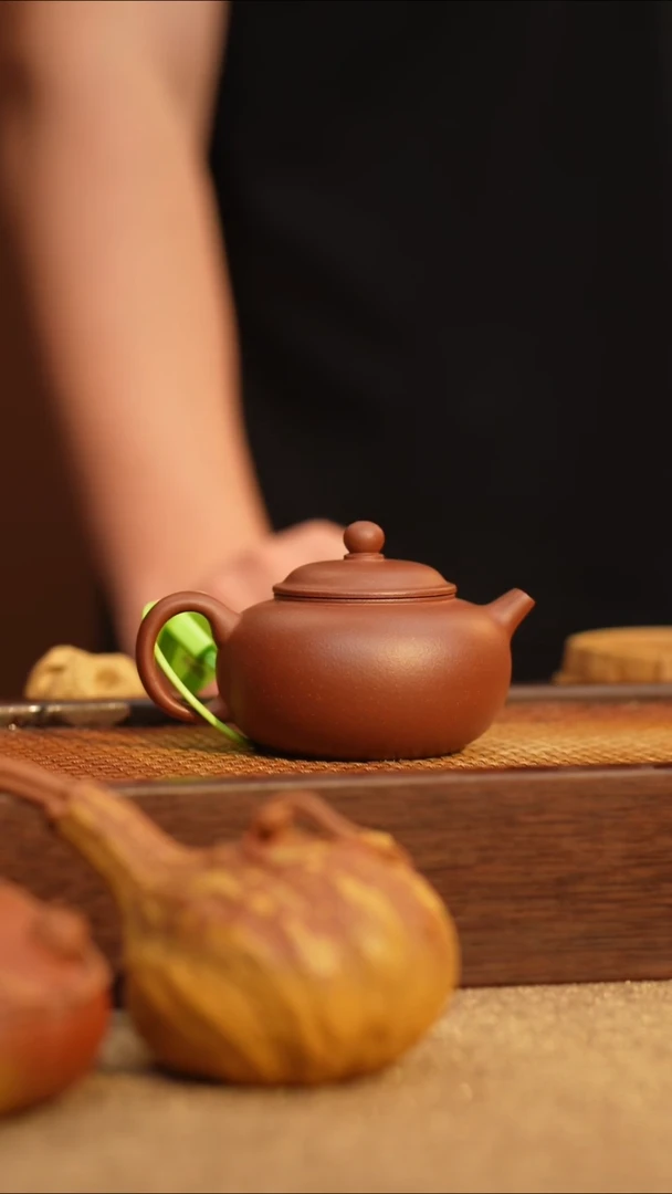 茶壶紫砂元舟自营「汤包」原矿紫砂天青泥