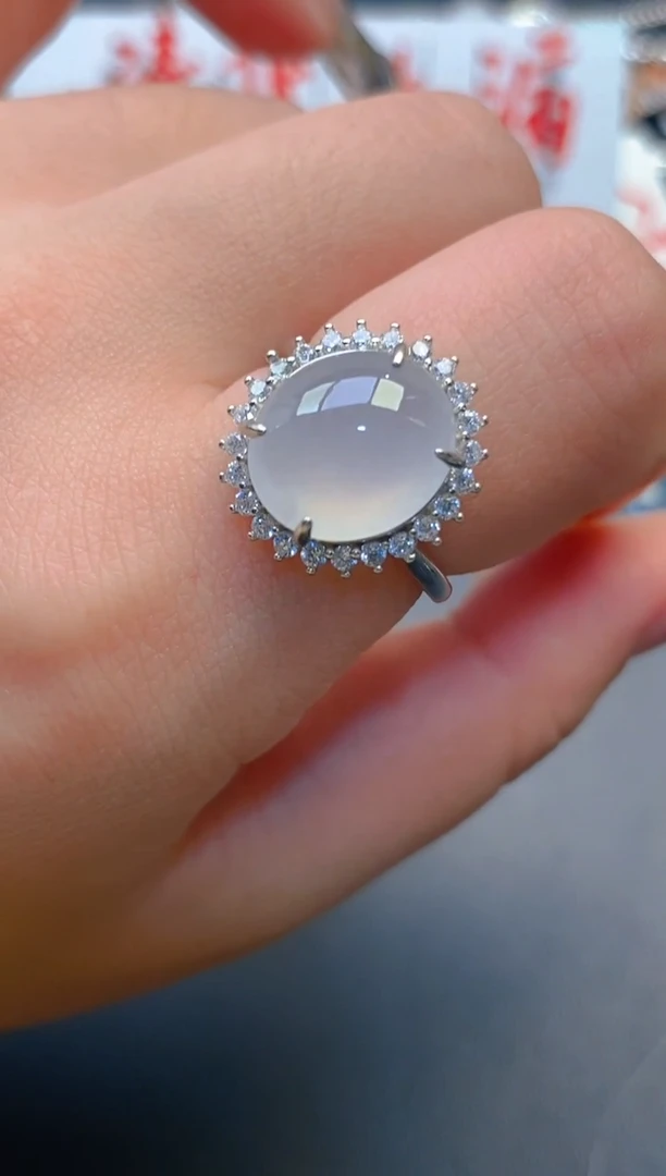 【闪购商品】翡翠耳饰银S925镶嵌天然A货翡翠1