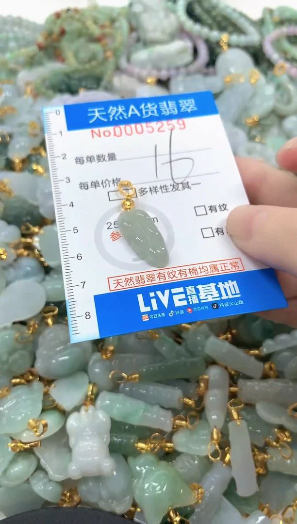 颈饰未镶嵌翡翠净货挂件-5259