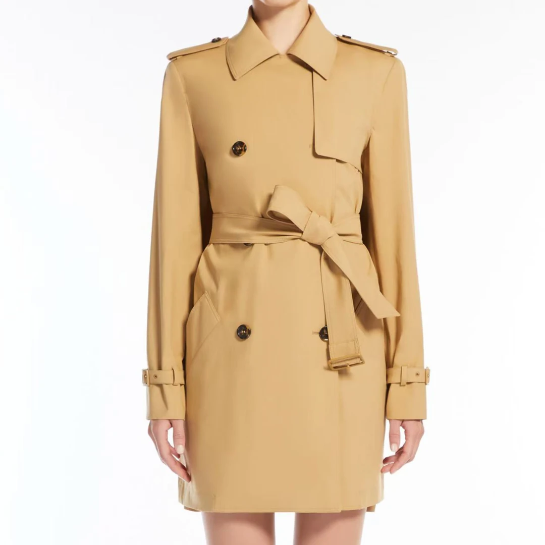 全新未使用 MaxMara 主线 25春夏新款 LANDA 中长款系带风衣外套