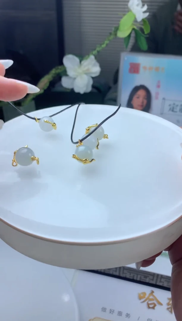 【闪购商品】翡翠挂件银S925镶嵌珠子多样性发一件