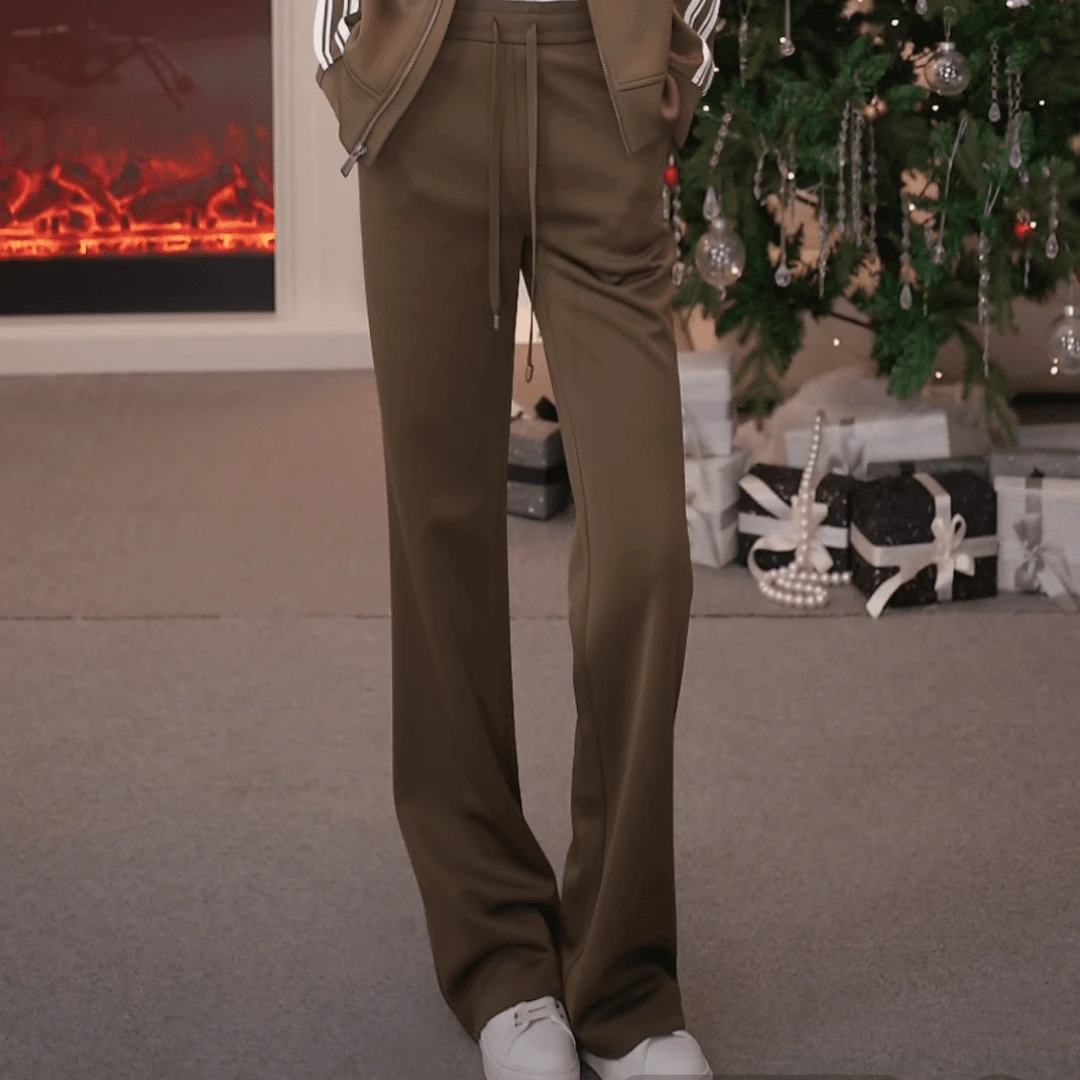 AMASS/AMASS新款远动风百搭通勤松紧腰微喇长裤510063-4206339