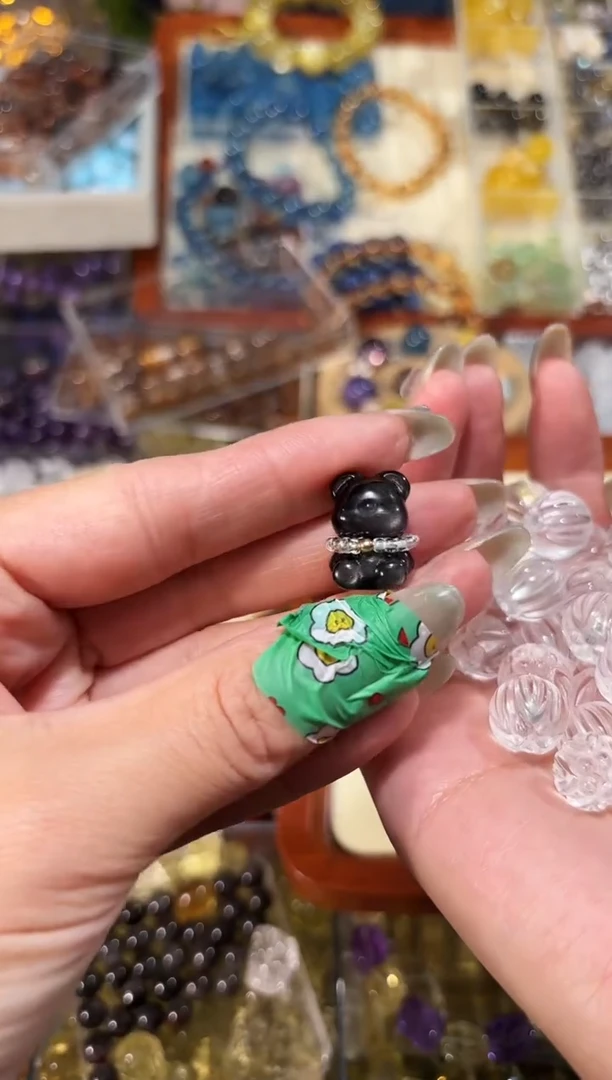 【闪购商品】水晶手串未镶嵌银耀小熊一个