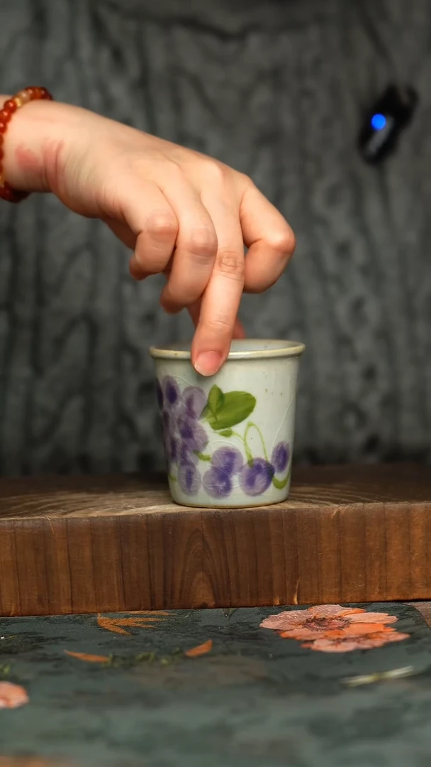 杯釉下彩手工手绘同款陶器