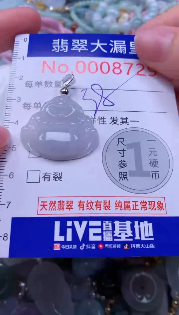 翡翠未镶嵌吊坠(不含链)8729