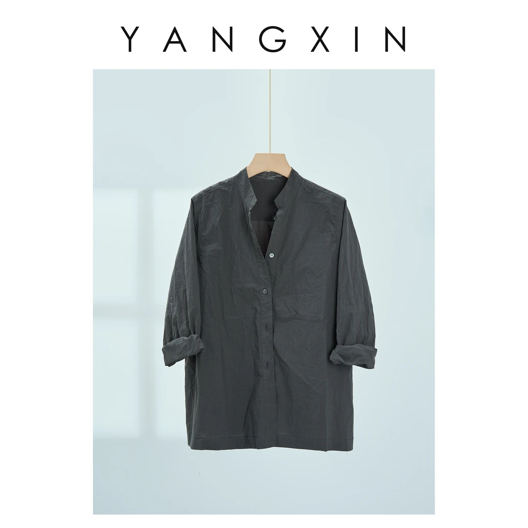 【无龄·杨昕】“素简空境”日系极简轻奢高级感衬衫SS06010