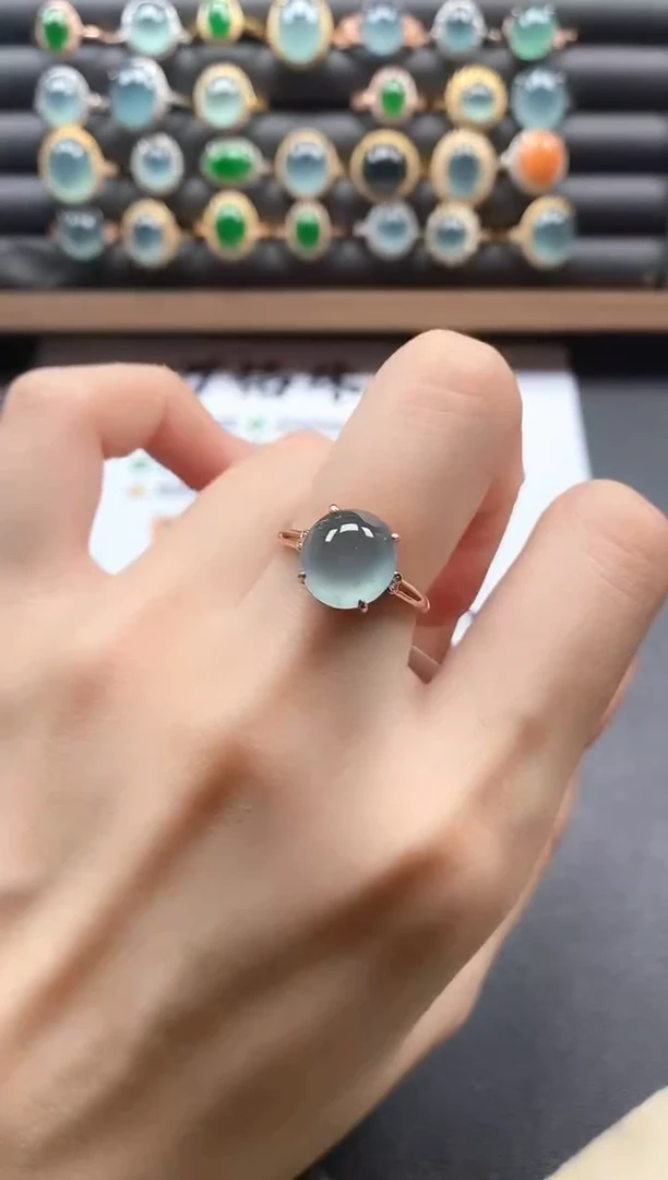 银S925镶嵌戒指翡翠51151