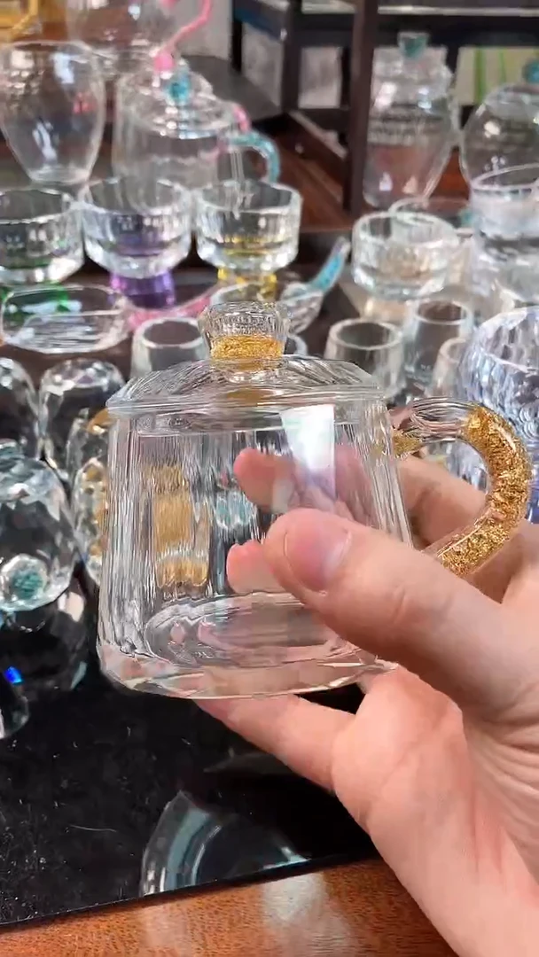 【闪购商品】玺宴新款水晶梯形杯金箔