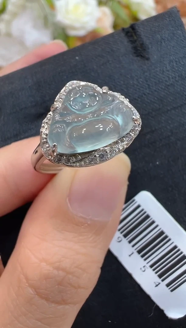 翡翠戒指银S925镶嵌多样性团购发一件