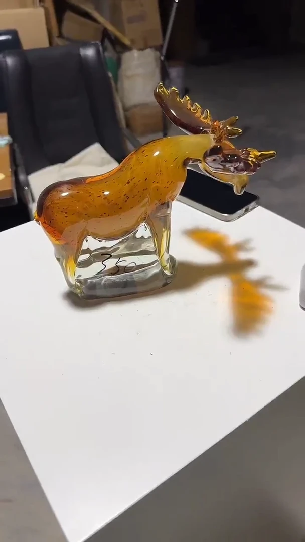 手工艺品琉璃手工琉璃麋鹿摆件