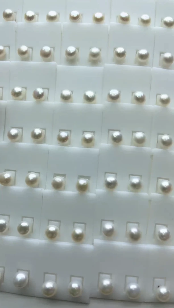 未镶嵌耳饰淡水珍珠白色系耳饰