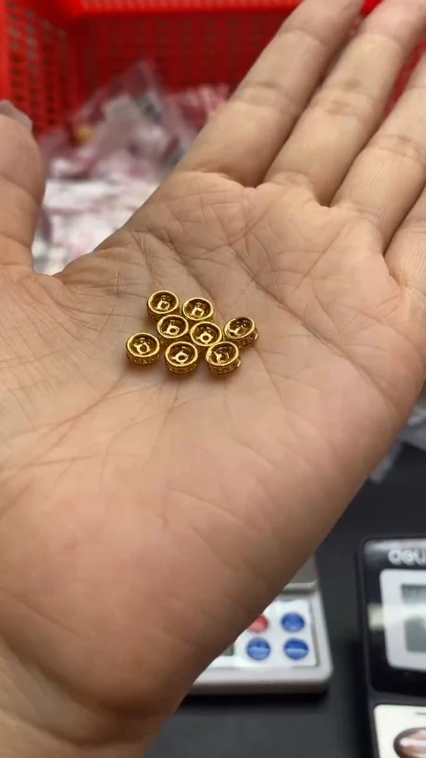 琥珀18K金镶嵌珠宝奇石的配饰143多样性发其一