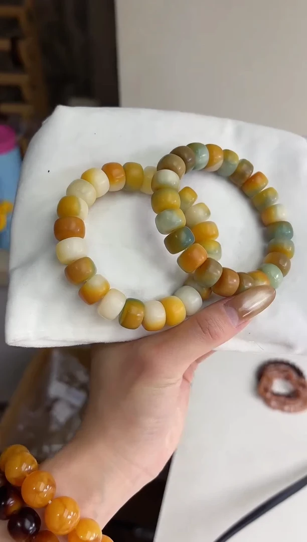 手串菩提根/象牙果沐j28敦煌干磨药片9*14mm手串随机