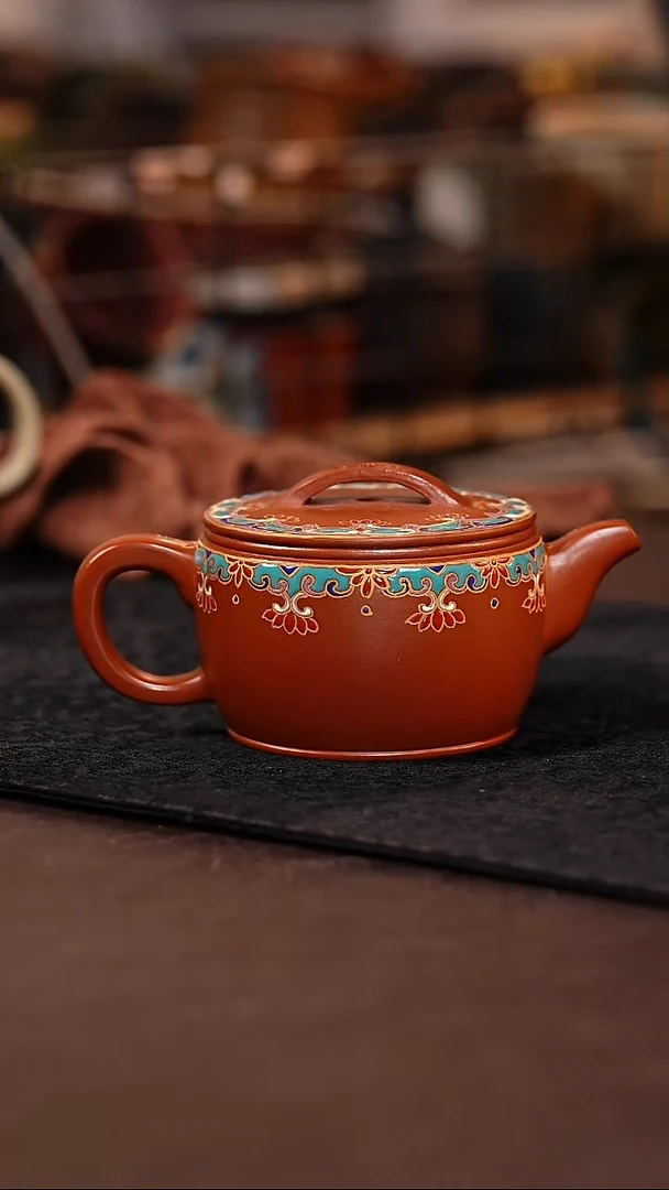 茶壶紫砂珐琅汉瓦
