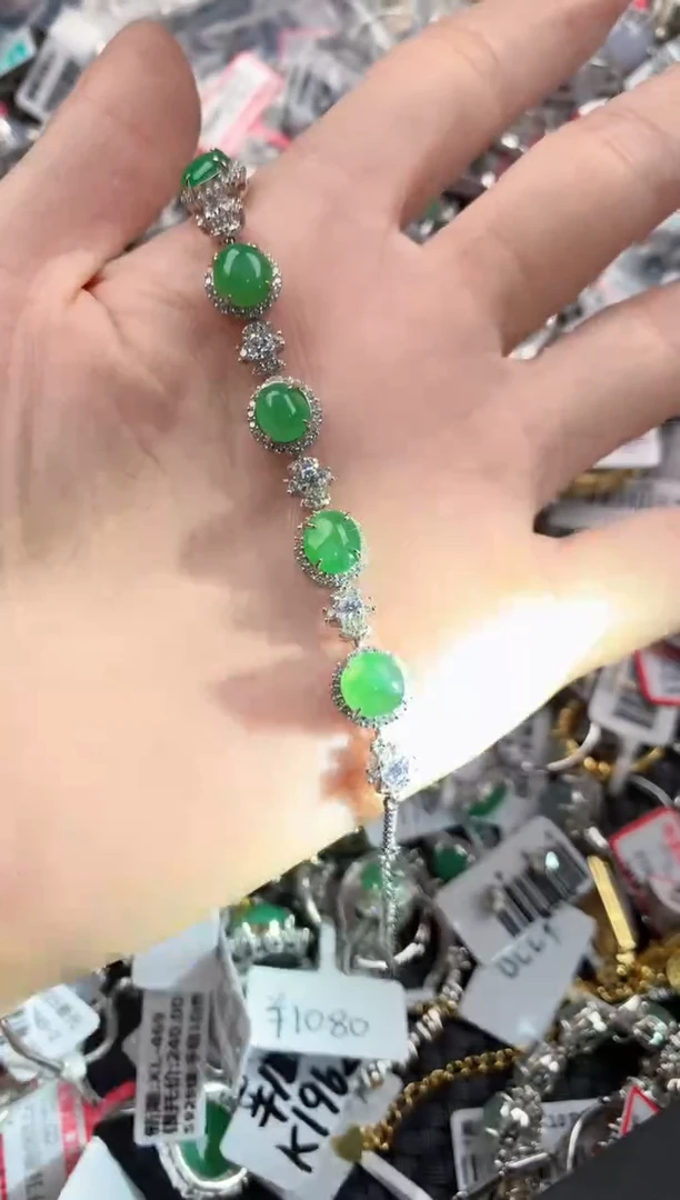 银S925镶嵌戒指翡翠5555------6