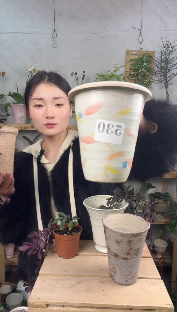 无花朵编号530   景德镇手工花盆