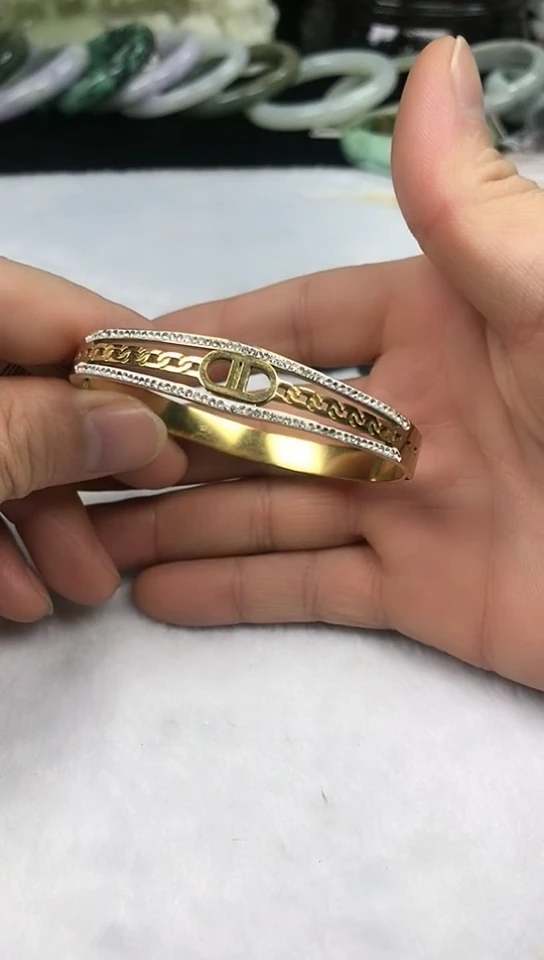 【闪购商品】水晶手镯钛钢手镯