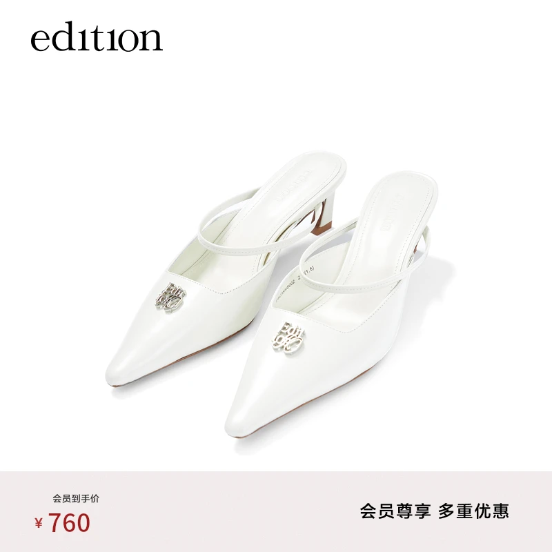 【商场同款】edition牛皮真皮尖头猫跟鞋女#EBC3SHS002