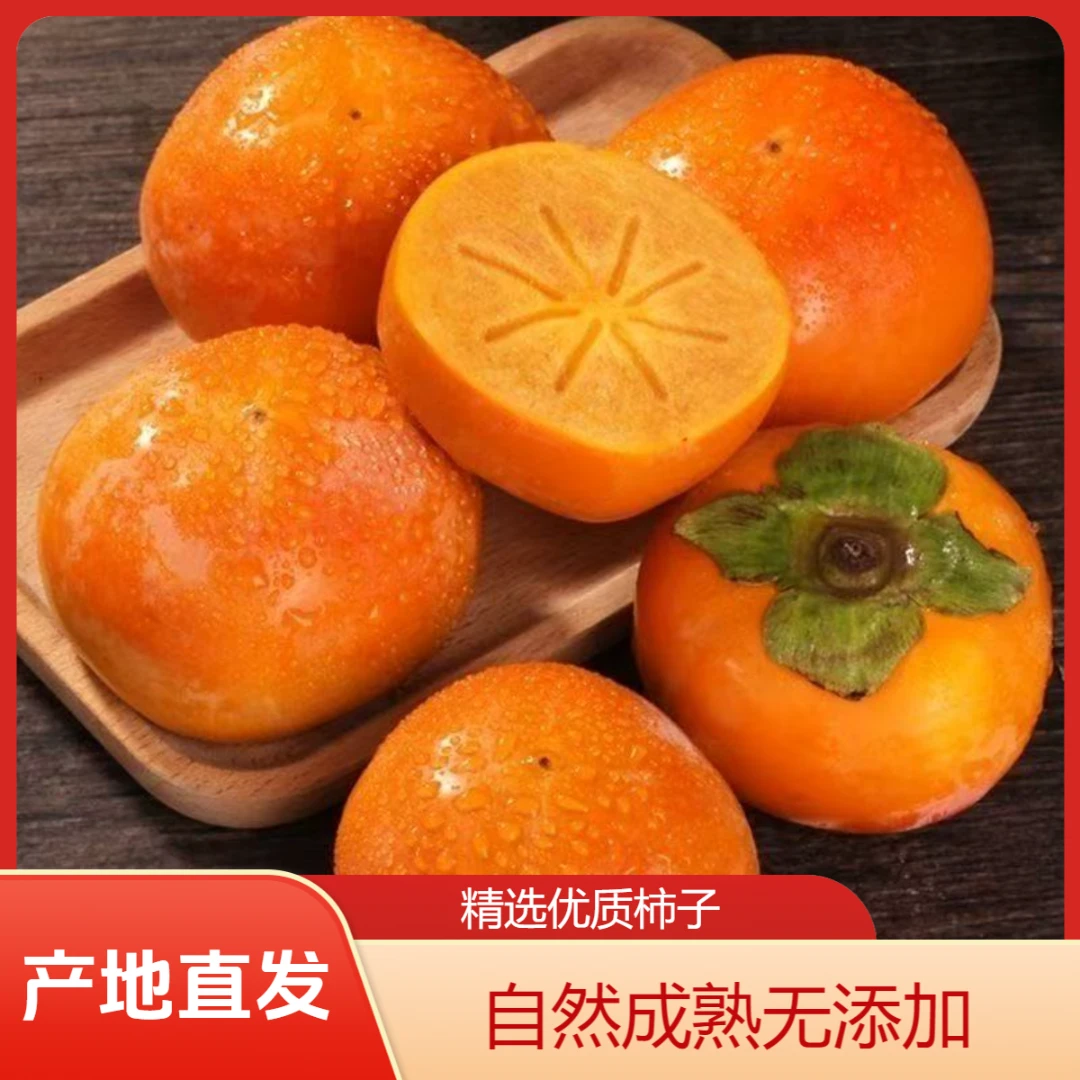 巧克力脆柿子新鲜水果脆皮柿子甜柿子冰糖心当季水果整箱包邮水果