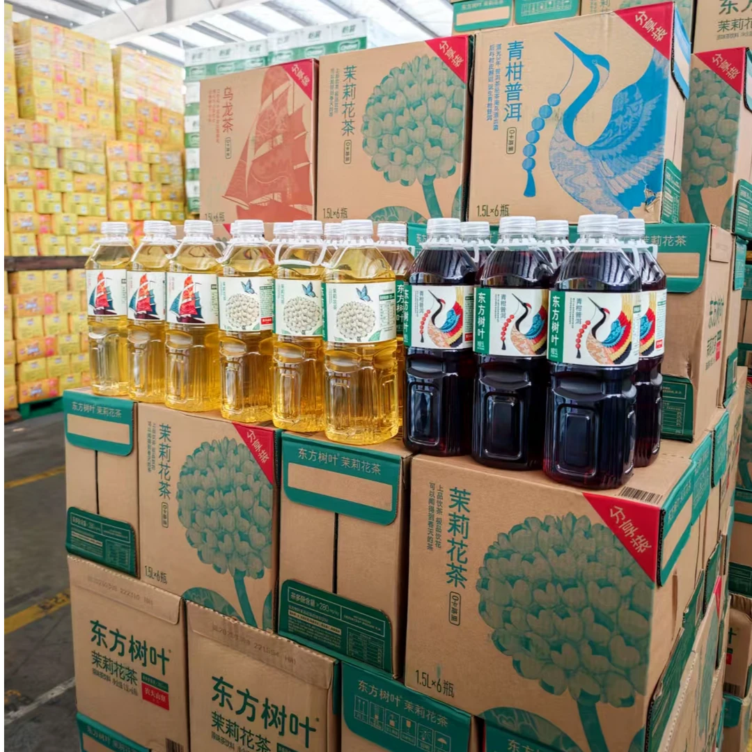 农夫山泉东方树叶1.5L升茉莉花茶青柑普洱乌龙无糖茶大瓶装