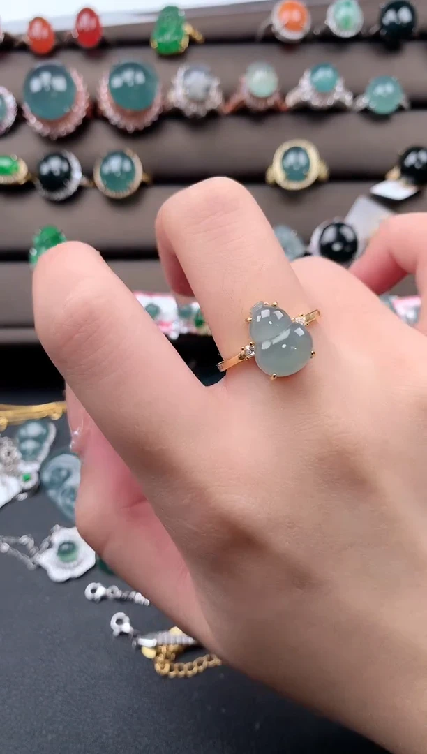 【闪购商品】翡翠戒指银S925镶嵌52141