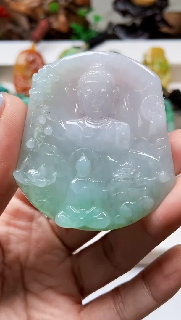 颈饰未镶嵌翡翠翡翠A货